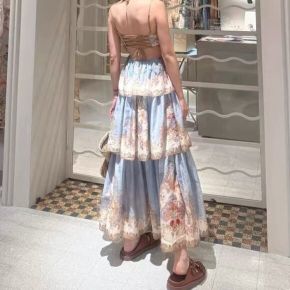 Zimmermann Tiered Camisole Dress Size 1 – Gorgeous Fabric, Tried On - Picture 4 of 17